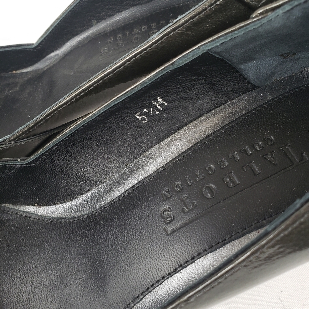 NWOB Talbot's Collection Green Metalic Leather 2' Heel Sz 5.5 - Picture 4 of 10